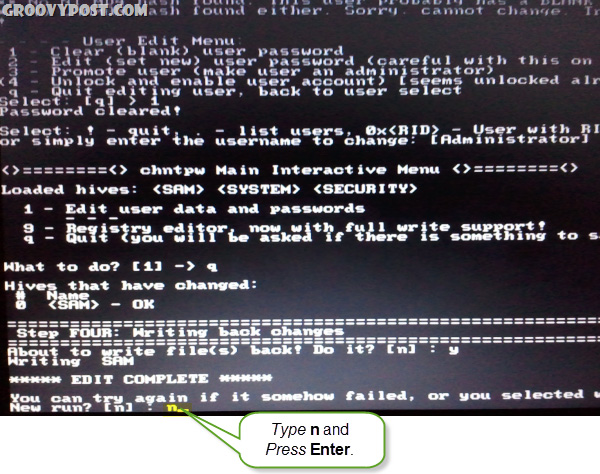 Retrieve password of Windows XP, Vista or 7 account using USB Flash drive Picture 15