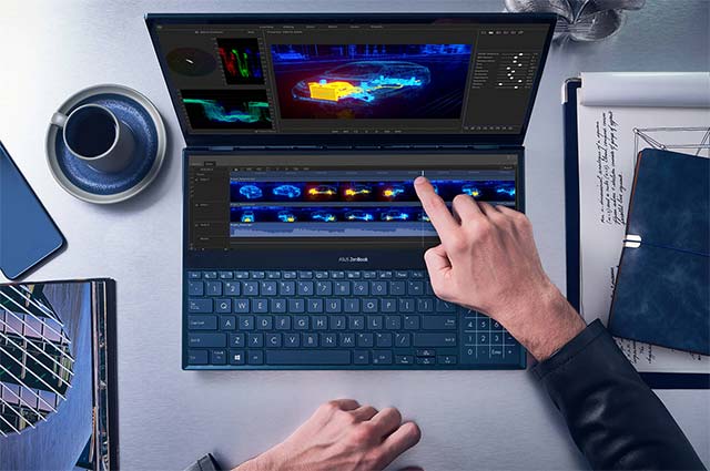 Review Asus ZenBook Pro Duo UX581, a 2-screen laptop from Asus - 76 million is worth it? Picture 15