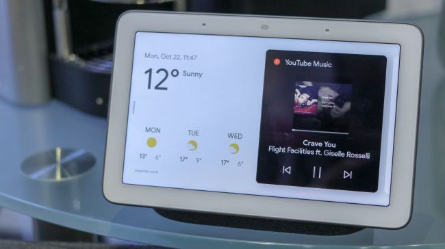 google home hub youtube music