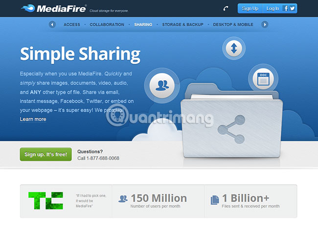 Review MediaFire cloud storage service Picture 2