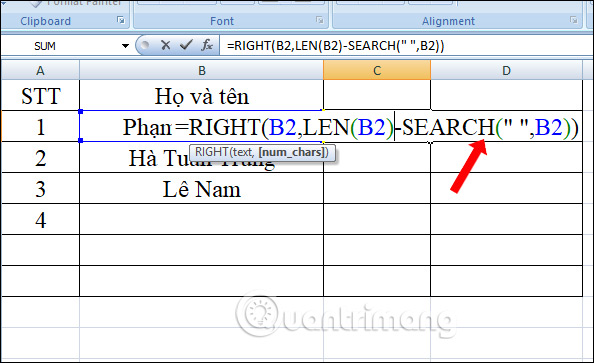 RIGHT function, how to use the right-cut string function in Excel Picture 4