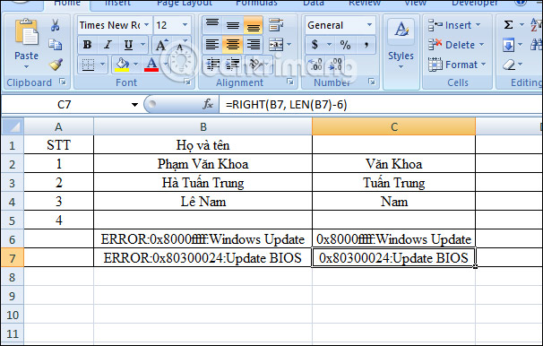 RIGHT function, how to use the right-cut string function in Excel Picture 7