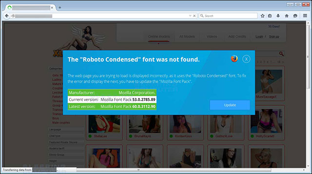 Roboto Font Condensed install malware on your computer Picture 4