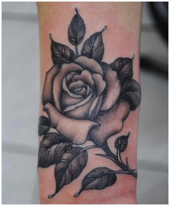 Rose tattoo - The most beautiful rose tattoo patterns Picture 106