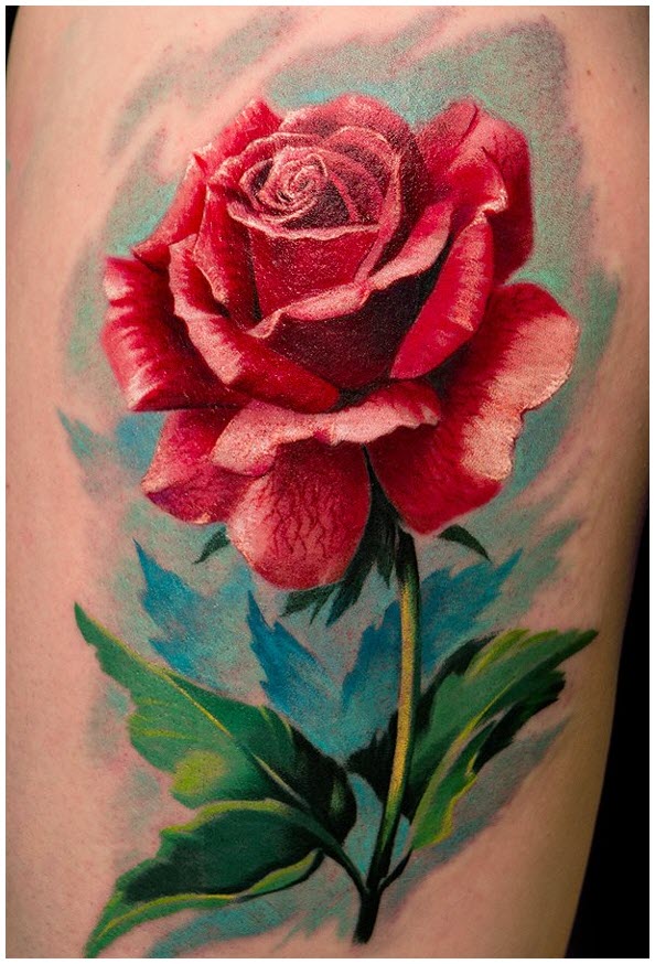 Rose tattoo - The most beautiful rose tattoo patterns Picture 109