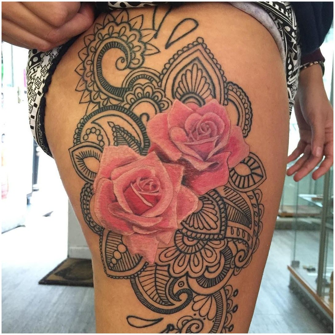 Rose tattoo - The most beautiful rose tattoo patterns Picture 11