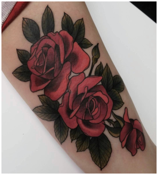 Rose tattoo - The most beautiful rose tattoo patterns Picture 116