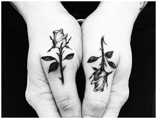 Rose tattoo - The most beautiful rose tattoo patterns Picture 117