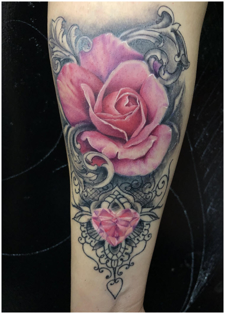 Rose tattoo - The most beautiful rose tattoo patterns Picture 12
