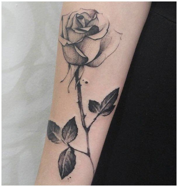 Rose tattoo - The most beautiful rose tattoo patterns Picture 20