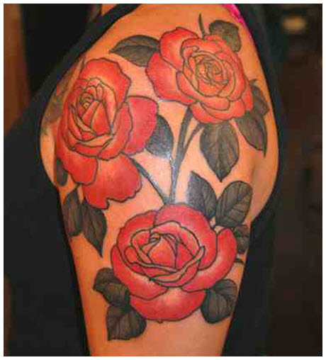 Rose tattoo - The most beautiful rose tattoo patterns Picture 22
