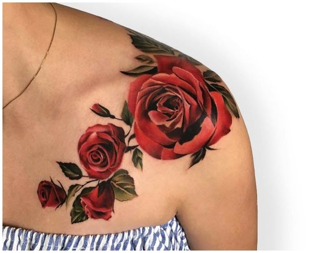 Rose tattoo - The most beautiful rose tattoo patterns Picture 27