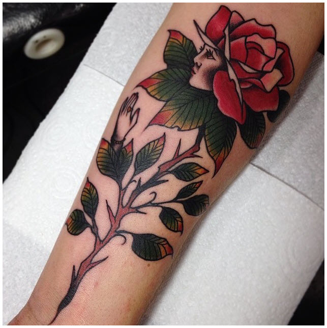 Rose tattoo - The most beautiful rose tattoo patterns Picture 33