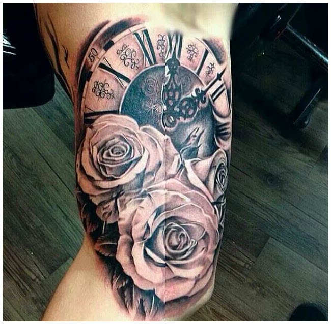 Rose tattoo - The most beautiful rose tattoo patterns Picture 37