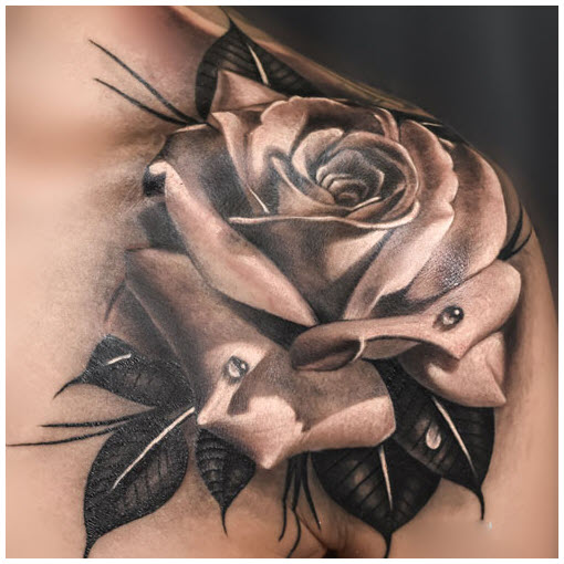 Rose tattoo - The most beautiful rose tattoo patterns Picture 42