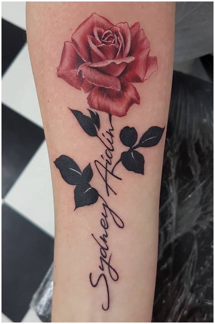 Rose tattoo - The most beautiful rose tattoo patterns Picture 55