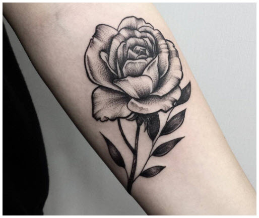 Rose tattoo - The most beautiful rose tattoo patterns Picture 59