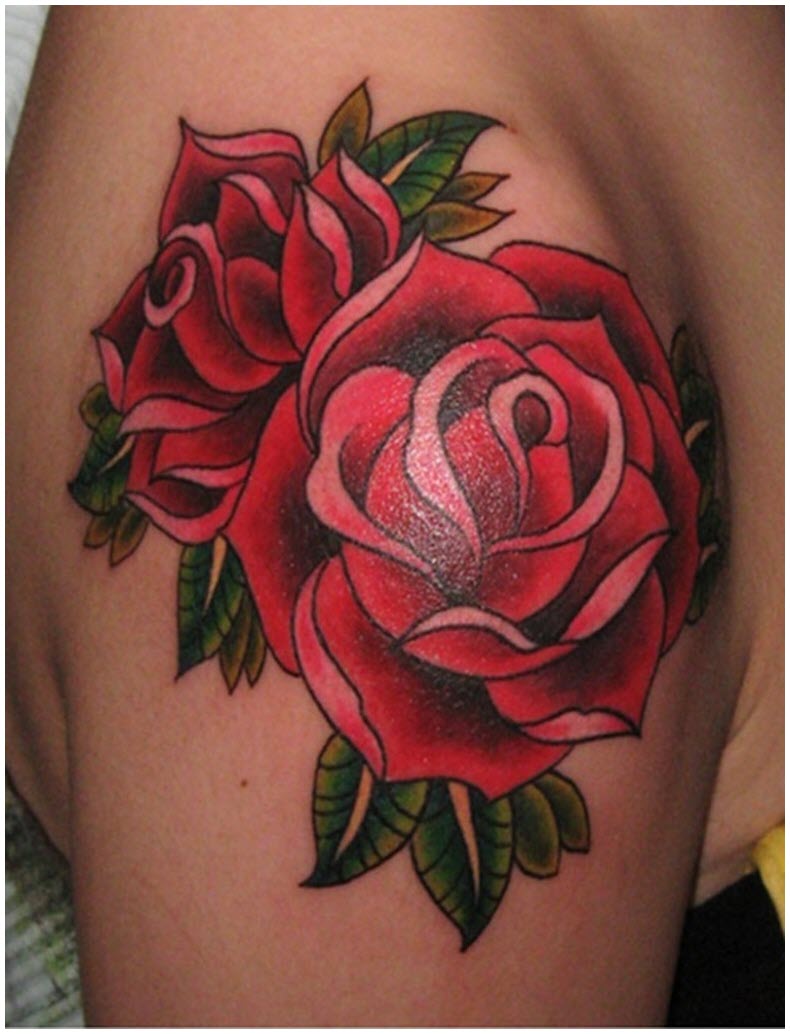 Rose tattoo - The most beautiful rose tattoo patterns Picture 60