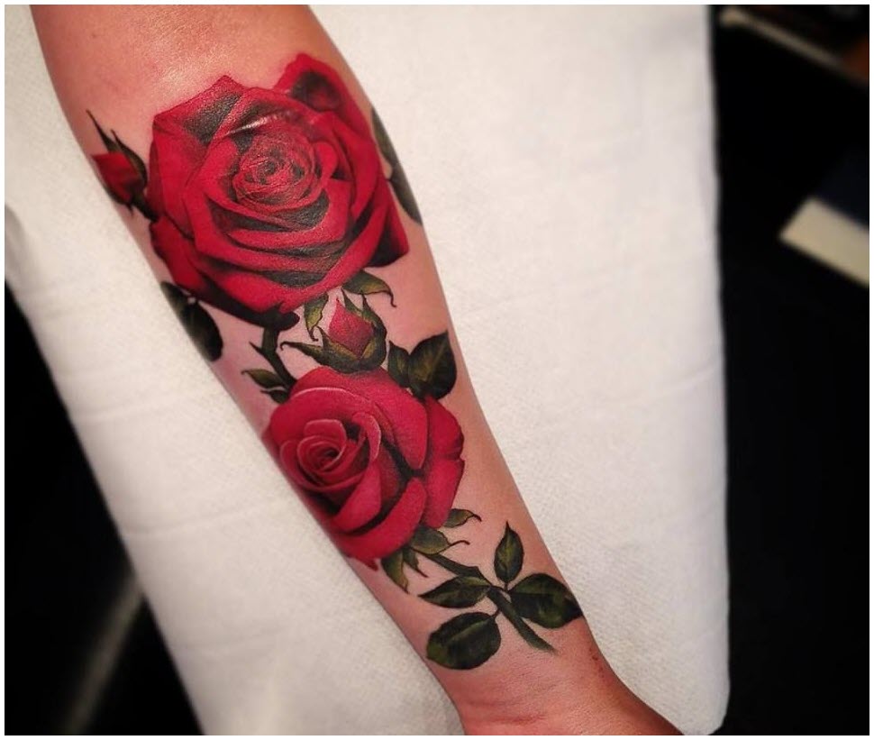Rose tattoo - The most beautiful rose tattoo patterns Picture 61