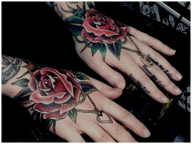 Rose tattoo - The most beautiful rose tattoo patterns Picture 73