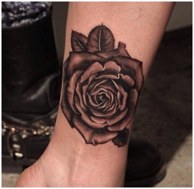 Rose tattoo - The most beautiful rose tattoo patterns Picture 77