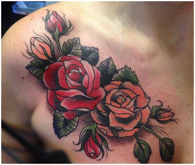 Rose tattoo - The most beautiful rose tattoo patterns Picture 83