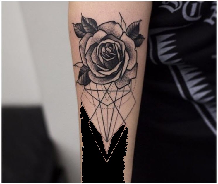 Rose tattoo - The most beautiful rose tattoo patterns Picture 87