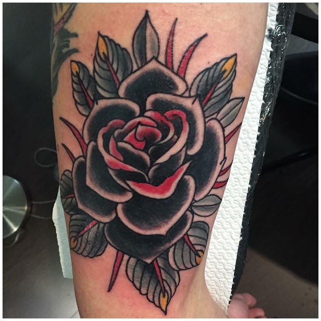 Rose tattoo - The most beautiful rose tattoo patterns Picture 89