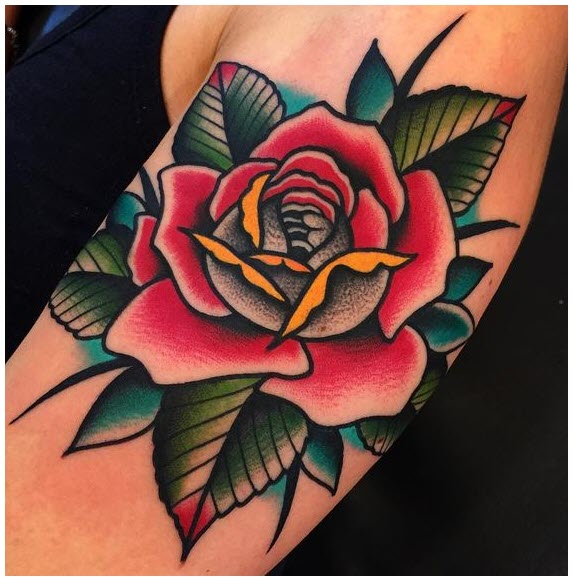 Rose tattoo - The most beautiful rose tattoo patterns Picture 91