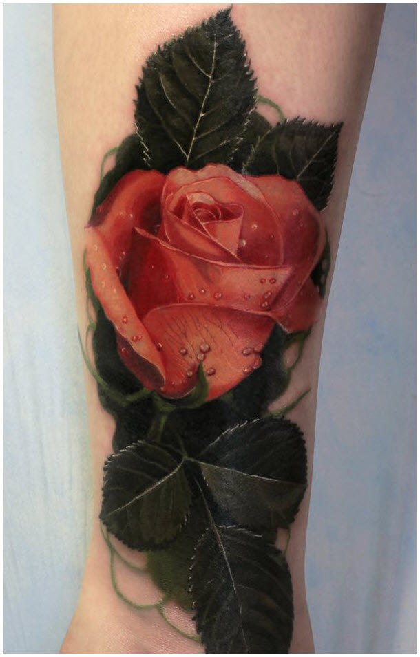 Rose tattoo - The most beautiful rose tattoo patterns Picture 92