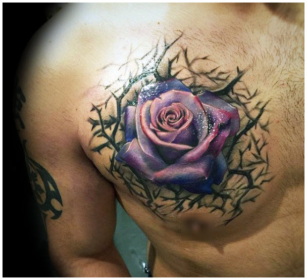 Rose tattoo - The most beautiful rose tattoo patterns Picture 94