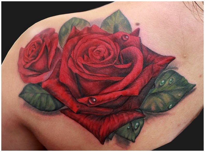 Rose tattoo - The most beautiful rose tattoo patterns Picture 97