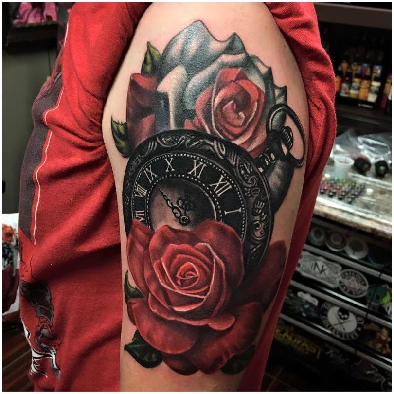 Rose tattoo - The most beautiful rose tattoo patterns Picture 99