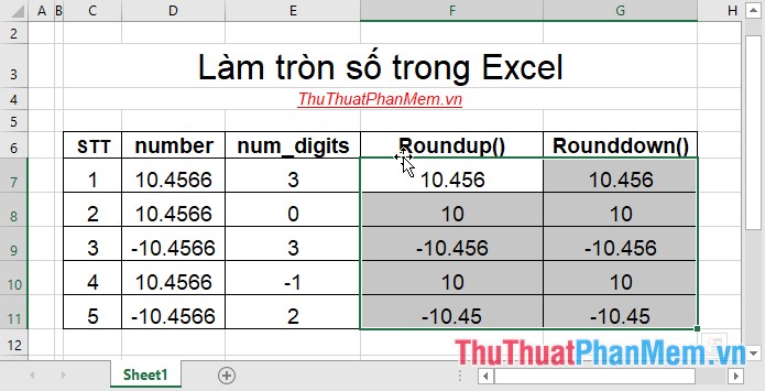 Round a number in Excel (ROUND function) Picture 5
