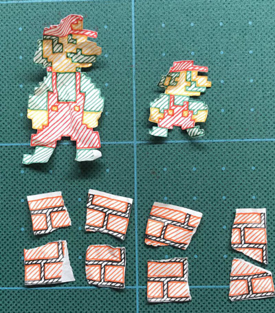 Round eyes with the perfect Super Mario Bros World 1-1 screen on the Japanese artist's notebook Picture 6