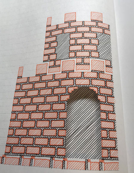 Round eyes with the perfect Super Mario Bros World 1-1 screen on the Japanese artist's notebook Picture 7