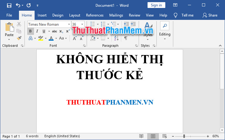 Ruler is displayed in Word 2010, 2013 and 2016 in Word Picture 1