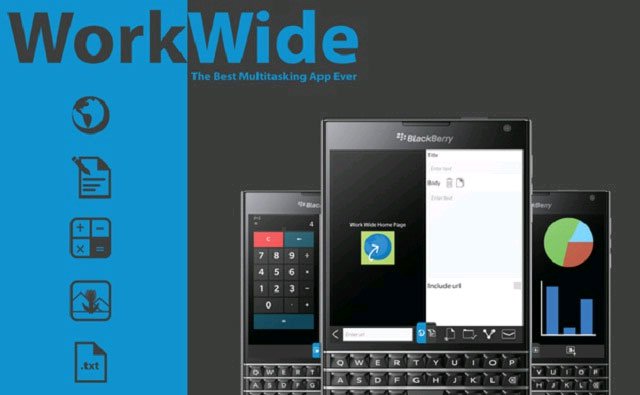 Run 2 applications at the same time on the BlackBerry Passport screen Picture 1