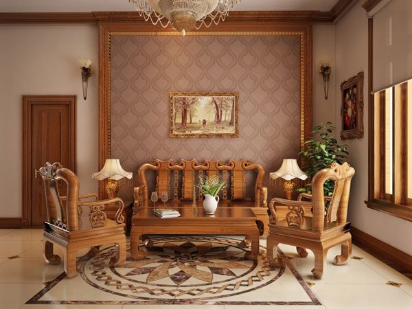 Sample living room level 4 with a beautiful wooden furniture Picture 10