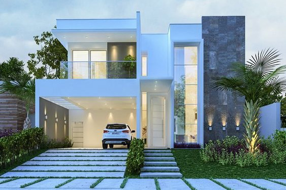 Samples of beautiful, modern 2-storey villa facades Picture 12