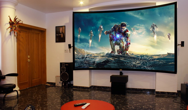 Samples of curved screens, the best 3D projection screens for families Picture 1