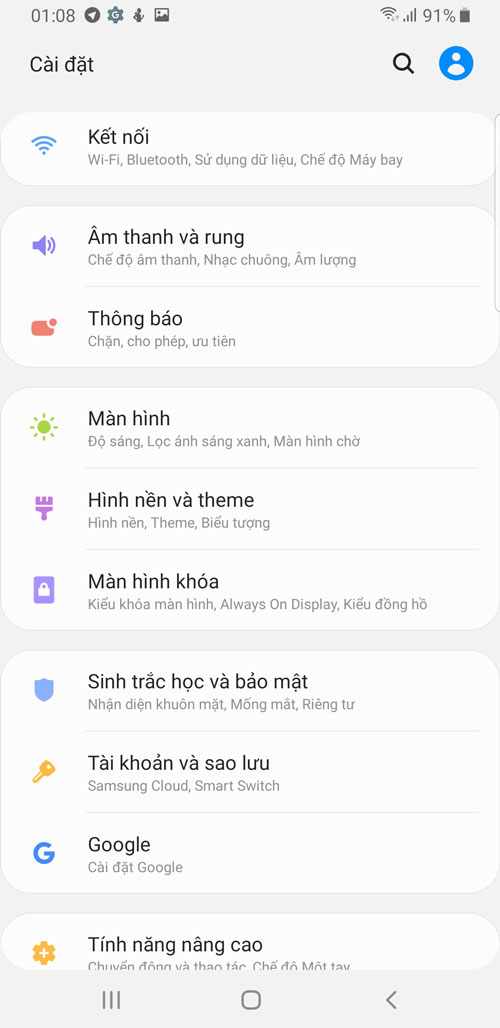 Samsung Galaxy S9 / S9 + in Vietnam officially updated Android 9 Pie with One UI Picture 5