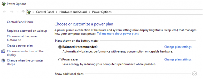 Saving settings, increasing the battery life for Windows 10 Laptop Picture 6