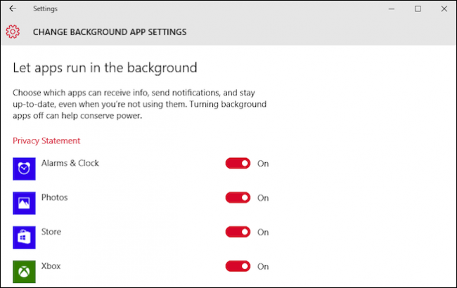 Saving settings, increasing the battery life for Windows 10 Laptop Picture 9