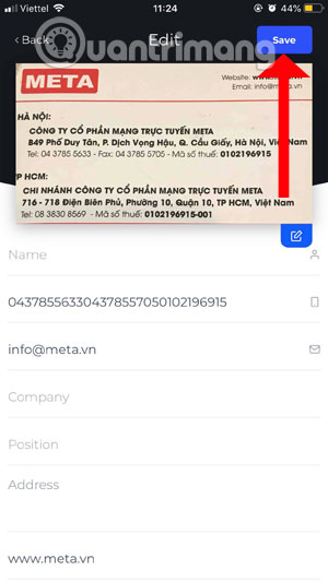 Scan and manage your business cards on ZipCards phones Picture 2