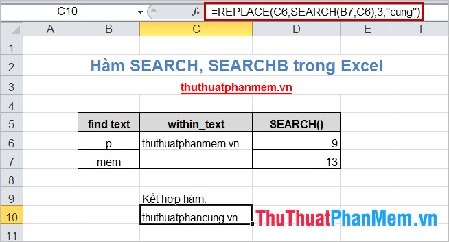 SEARCH () and SEARCHB () functions in Excel Picture 4