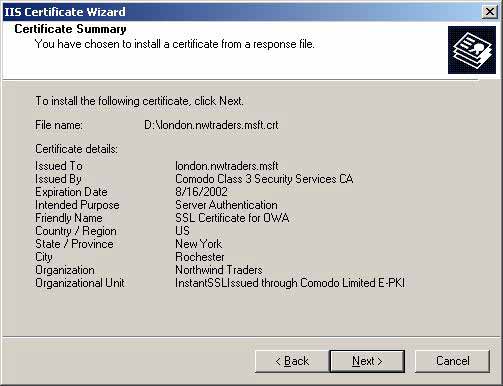 Secure Outlook Web Access using SSL Picture 11