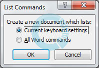 Self-printing Word shortcuts in Office 2007 Picture 4