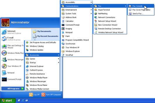 Send a fax from a Windows XP-based computer Picture 22