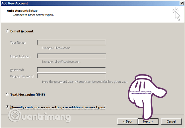 Send and receive Gmail messages with Outlook Picture 3